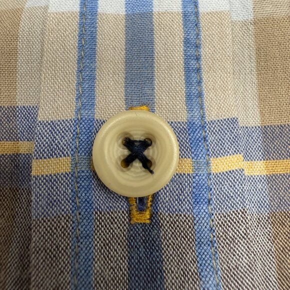 EUC Men's TOMMY‎ BAHAMA Island Crafted Plaid Short Sleeve Shirt | Size M - Picture 6 of 9